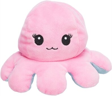 Trixie Octopus Omkeerbaar Pluche Grijs / Geel 19 CM