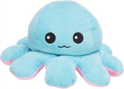 Trixie Octopus Omkeerbaar Pluche Grijs / Geel 19 CM