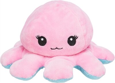 Trixie Octopus Omkeerbaar Pluche Grijs / Geel 19 CM