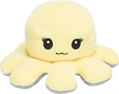Trixie Octopus Omkeerbaar Pluche Grijs / Geel 19 CM