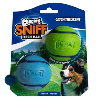 Chuckit Sniff Fetch Bal Combo Pindakaas &amp; Bacon 6 CM