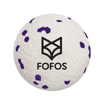 Fofos Super Stuiter Bal Wit / Paars 7X7X7 CM