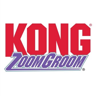 Kong Zoomgroom Rubber Borstel Roze 7,5X4X12 CM