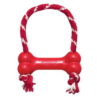 Kong Goodie Bone Met Touw 7-16 KG 18X4,5X6,5 CM