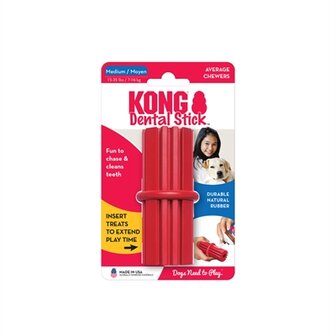 Kong Dental Stick Rubber Rood 9,5X5X5 CM