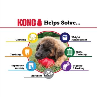 Kong Puppy Kong Rubber Roze Of Lichtblauw Assorti 3,5X3,5X5,5 CM
