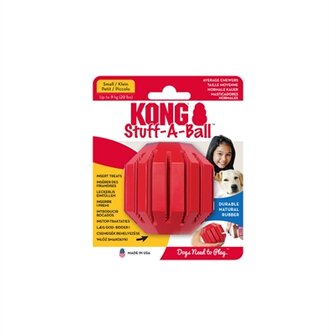 Kong Stuff A Ball Rubber Rood 6,5X6,5X6,5 CM