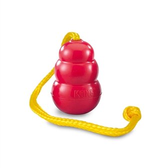 Kong Classic Met Touw Rood / Geel 7X7X61,5 CM