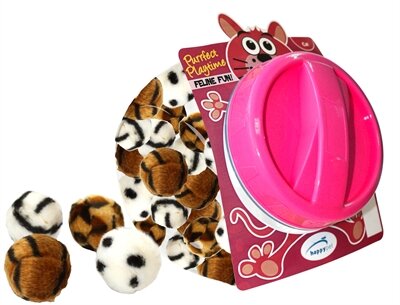 Cat &#039;N&#039; Caboodle Happy Pet Fuzzeez Bal 5X5 CM 32 ST