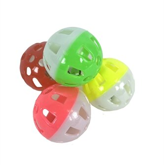 Zolux Kattenspeelgoed Bal Met Bel Assorti 3 CM 4 ST