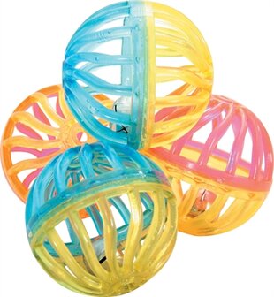 Zolux Kattenspeelgoed Bal Twist Met Bel Assorti 4 CM 4 ST