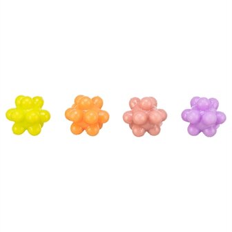 Trixie Noppen Ballen Rubber Assorti 3,5X3,5X3,5 CM 4 ST