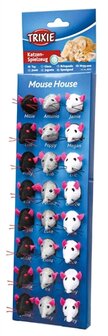 Trixie Pluche Muizen Assorti 5 CM 24 ST
