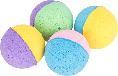 Trixie Set Softballen Softrubber Assorti 3,5X3,5X3,5 CM 4 ST