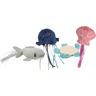 Trixie Zeedier Pluche Met Catnip Assorti 5-8 CM