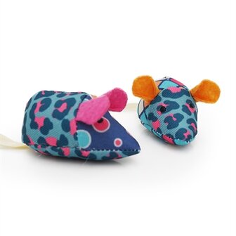 Rosewood Jolly Moggy Patchwork Muizen Duo 16 CM 2 ST