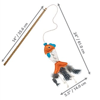 Kong Naturals Teaser Kattenhengel Vis 91,5X12,5X0,5 CM