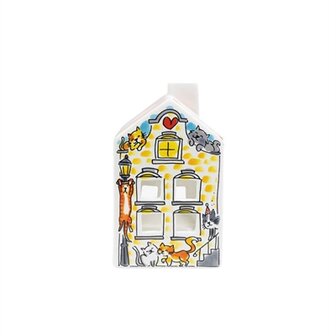 Blond Amsterdam Lichthuisje Kat 8X8X14 CM