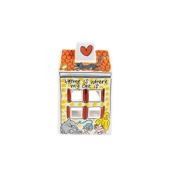Blond Amsterdam Lichthuisje Kat 8X8X14 CM