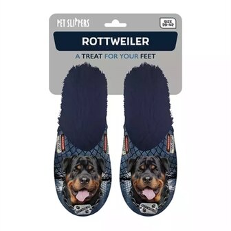 Merkloos Pantoffel Rottweiler Donkerblauw MAAT 39-42
