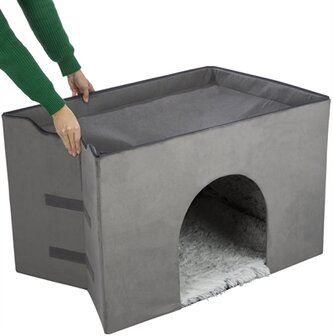 TRIXIE HONDENMAND HUIS HARVEY MET TRAP GRIJS / WIT