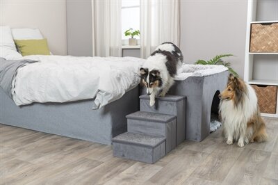TRIXIE HONDENMAND HUIS HARVEY MET TRAP GRIJS / WIT