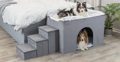 TRIXIE HONDENMAND HUIS HARVEY MET TRAP GRIJS / WIT