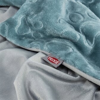 TRIXIE HONDENDEKEN BARRY SOFTPLUCHE BLAUW / GRIJS
