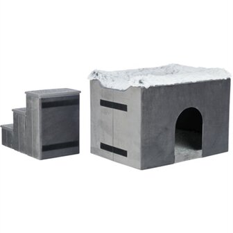 TRIXIE HONDENMAND HUIS HARVEY MET TRAP GRIJS / WIT
