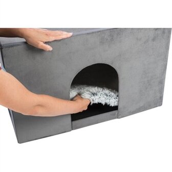 TRIXIE HONDENMAND HUIS HARVEY MET TRAP GRIJS / WIT