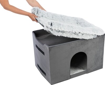 TRIXIE HONDENMAND HUIS HARVEY MET TRAP GRIJS / WIT