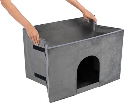 TRIXIE HONDENMAND HUIS HARVEY MET TRAP GRIJS / WIT