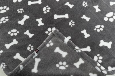 TRIXIE HONDENDEKEN KENNY FLEECE BOT / POOTJES GRIJS