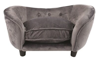ENCHANTED HONDENMAND SOFA ULTRA PLUCHE SNUGGLE DONKERGRIJS
