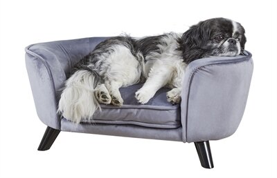 ENCHANTED HONDENMAND / SOFA ROMY PEWTER GRIJS