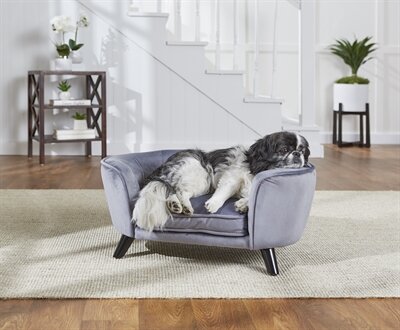 ENCHANTED HONDENMAND / SOFA ROMY PEWTER GRIJS