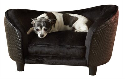 ENCHANTED HONDENMAND SOFA ULTRA PLUCHE SNUGGLE WICKER BRUIN