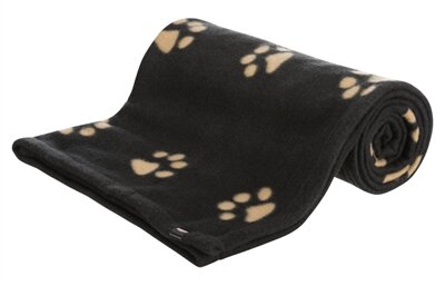 TRIXIE BARNEY FLEECE HONDENDEKEN ZWART / BEIGE ASS