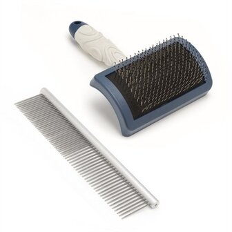 MIKKI DOODLE GROOMING KIT MET KAM EN SLICKERBORSTEL