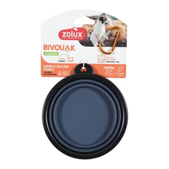 ZOLUX BVK VOERBAK OPVOUWBAAR SILICONEN BLAUW