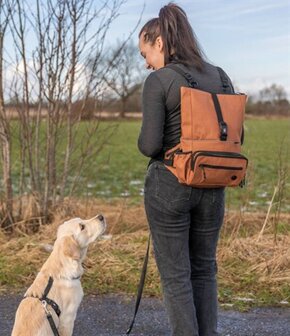 TRIXIE ROLLTOP RUGTAS MET HEUPTAS MET RIEM ROEST