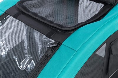 TRIXIE HONDENFIETSKAR LIMITED EDITION ZWART / TURQUOISE