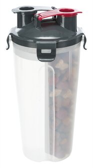 TRIXIE WATERFLES / VOERFLES INCLUSIEF REISBAK KUNSTSTOF / SILICONE