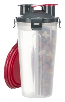 TRIXIE WATERFLES / VOERFLES INCLUSIEF REISBAK KUNSTSTOF / SILICONE