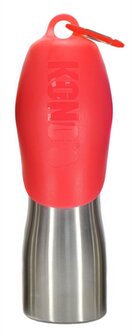 KONG H2O DRINKFLES RVS ROOD