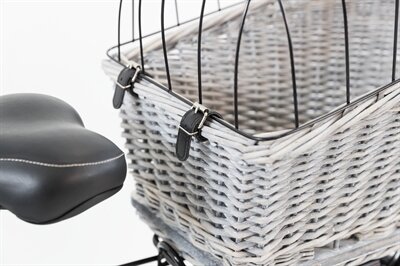 TRIXIE FIETSMAND BAGAGEDRAGER MET ROOSTER GRIJS