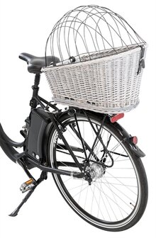 TRIXIE FIETSMAND BAGAGEDRAGER MET ROOSTER GRIJS