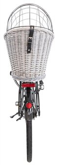 TRIXIE FIETSMAND BAGAGEDRAGER MET ROOSTER GRIJS