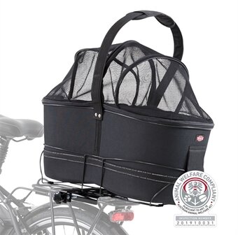 TRIXIE FIETSMAND BAGAGE DRAGER BREED ZWART