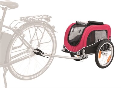 TRIXIE HONDENFIETSKAR ZWART / ROOD